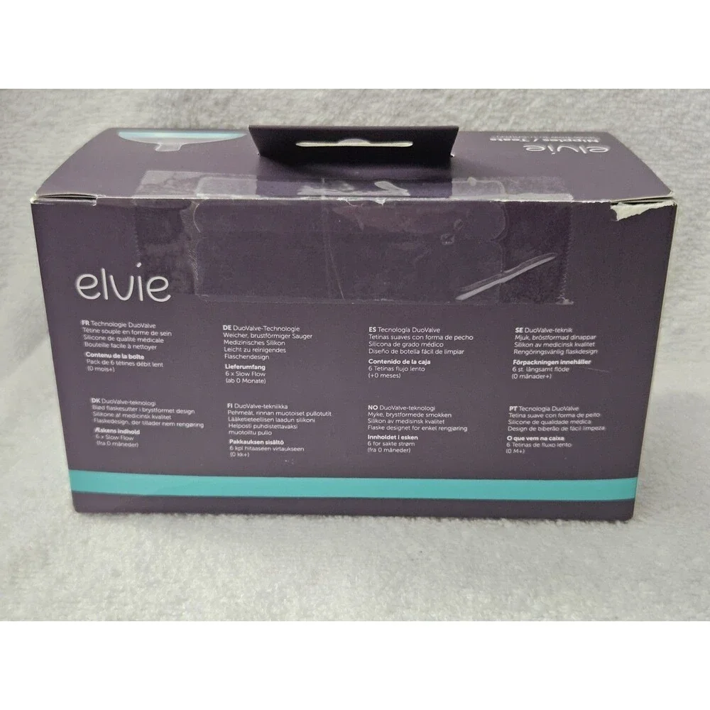 Elvie Nipples Teats Slow Flow 0M+ 6 Pack Cushions Soft Silicone for Comfort - Picture 3 of 4